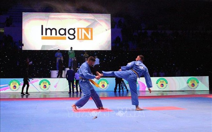 En la ronda final del XVII Campeonato Nacional del Arte Marcial vietnamita Vovinam (Fotografía: VNA)