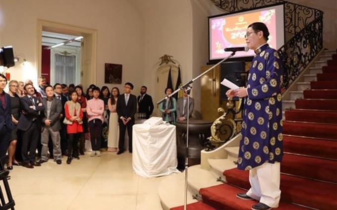 El embajador de Vietnam en Bélgica, Vu Anh Quang, en la cita. (Fotografía: VNA)