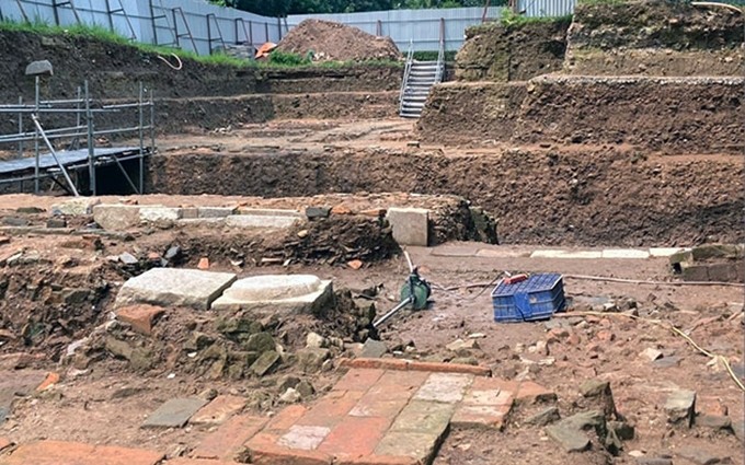 Excavación arqueológica en la Ciudadela Imperial de Thang Long en 2019. (Fotografía: Ngo Vuong Anh)