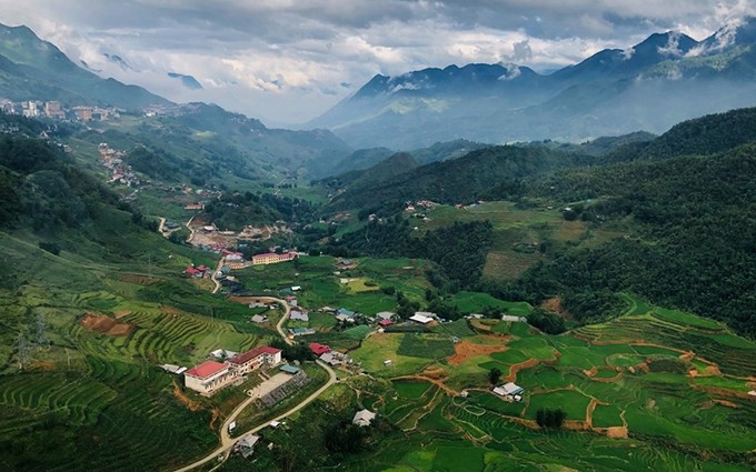 El valle de Muong Hoa, vista desde teleférico. (Fotografía: VOV)