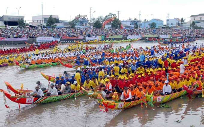 El Festival de Ok Om Bok en Tra Vinh (Fotografía: VNA) 