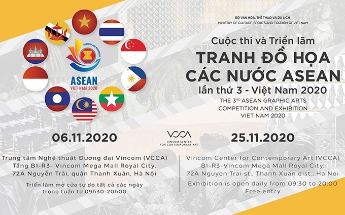 Celebrarán en Hanói tercera Exposición de Pinturas Gráficas de la Asean