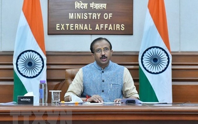 El ministro de Estado de Asuntos Exteriores de la India, V.Muraleedharan. (Fotografía: vna) 