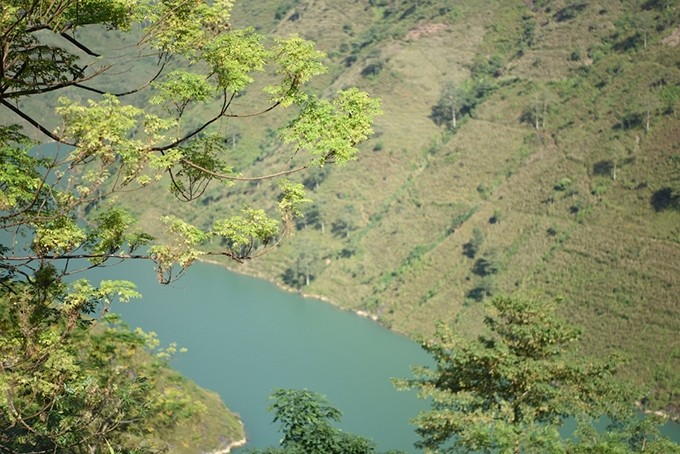  El color verde del río brinda a los visitantes relajación y tranquilidad. (Fotografía: VOV)
