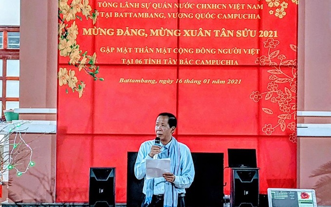 Cónsul general de Vietnam en Battambang, Le Tuan Khanh, interviene en el evento. (Fotografía: nhandan.com.vn)