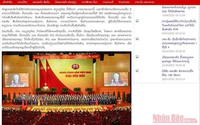 El diario Pasaxon publica noticias y artículos sobre el XIII Congreso Nacional del Partido Comunista de Vietnam.