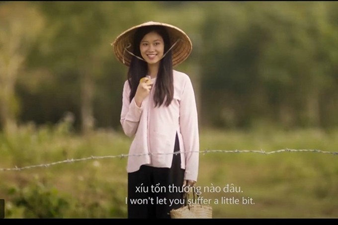 La actriz Hoang Phuong, en una escena de la película "Amor invisible". (Fotografía: hatinh.gov.vn)