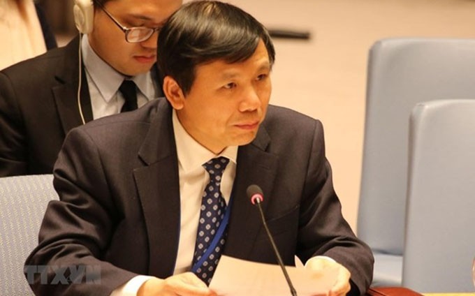 El embajador Dang Dinh Quy, jefe de la misión de Vietnam ante las Naciones Unidas. (Fotografía: VNA)