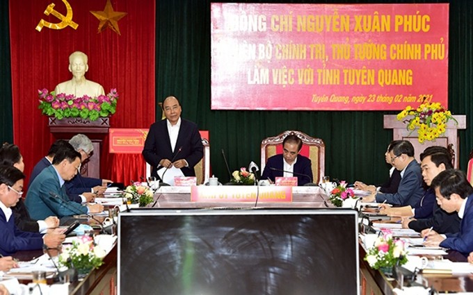El primer ministro de Vietnam, Nguyen Xuan Phuc en el evento. (Fotografía: nhandan.com.vn)