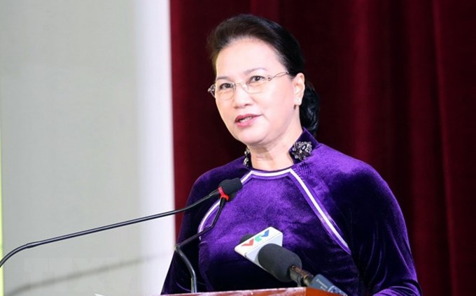 La presidenta de la Asamblea Nacional de Vietnam, Nguyen Thi Kim Ngan (Fuente: VNA)