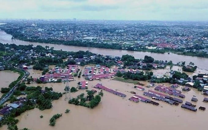 Las inundaciones la isla Célebes, Indonesia, el 23 de enero.