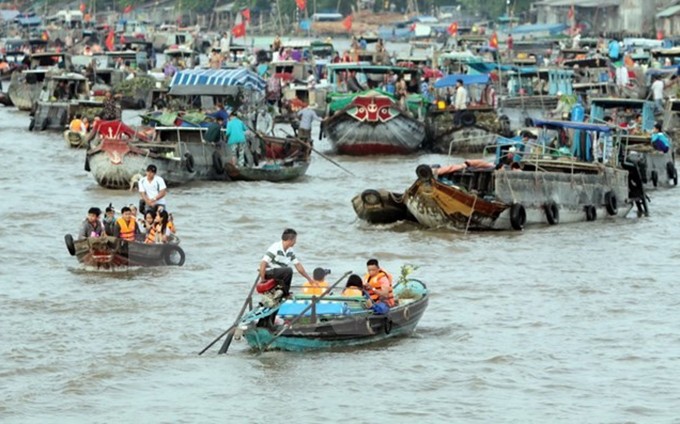 El mercado flotante de Cai Rang, en Can Tho. 