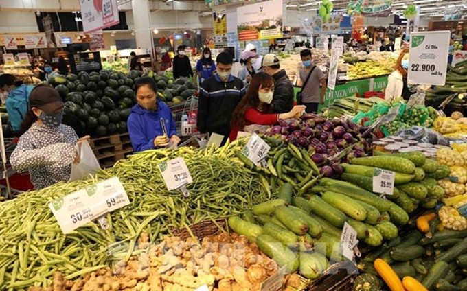 En un supermercado en Hanói. (Fotografía: VNA) 