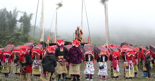 Un ritual del grupo étnico Dao rojo, presentado en ichLinks. (Fotografía: VGP)