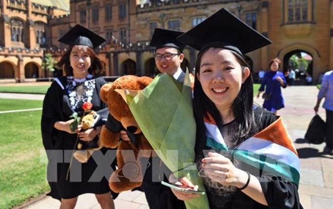 Estudiantes de la Universidad de Sídney, Australia. (Fotografía: VNA)