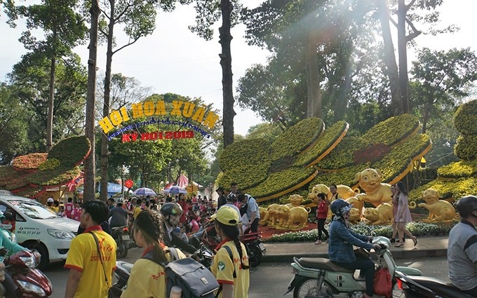 El Festival de Flor de Primavera en el Parque Tao Dan. (Fotografía: vietnamnet.vn)