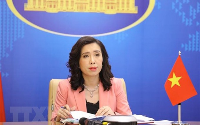 La portavoz del Ministerio de Relaciones Exteriores, Le Thi Thu Hang. (Fotografía: VNA) 
