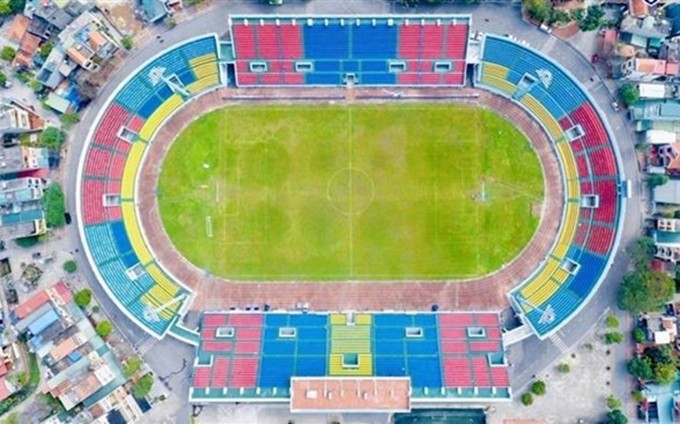 El estadio de Cam Pha, en Quang Ninh, donde se realizarán los SEA Games 31. (Fotografía: VNA)