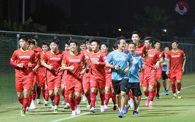La selección de fútbol masculino de Vietnam.