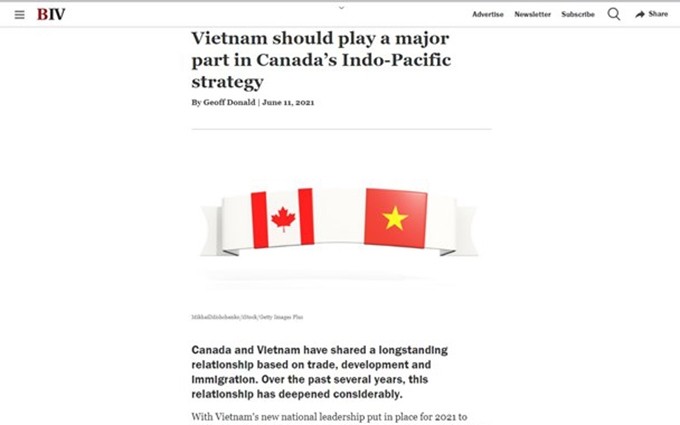 El artículo de Geoff Donald publicado en el periódico semanal Business in Vancouver. (Fotografía: captura de pantalla)