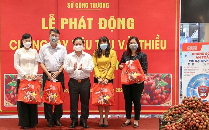 Can Tho contribuye a la venta de lichi de Bac Giang. (Fotografía: nhandan.vn)