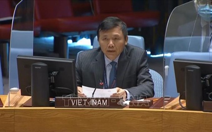 El embajador Dang Dinh Quy, jefe de la misión de Vietnam ante la ONU. (Fotografía: VNA)