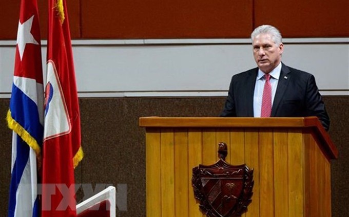 El Primer Secretario del Comité Central del Partido Comunista y presidente de Cuba, Miguel Díaz-Canel Bermúdez. (Foto: VNA)