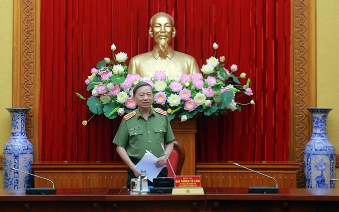 El ministro de Seguridad Pública, general To Lam. (Fotografía: cand.com.vn)