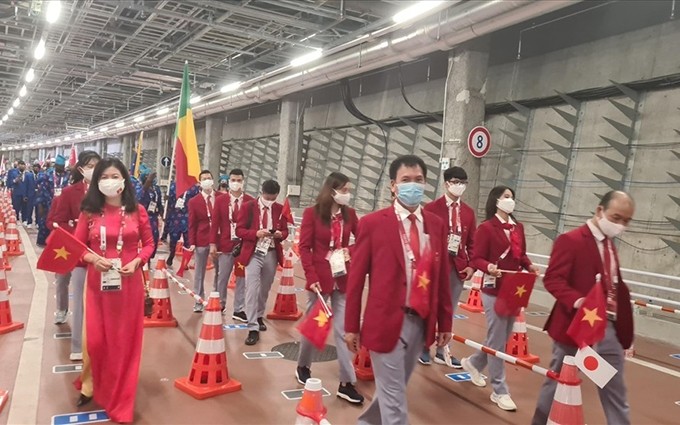 La delegación vietnamita  en los Juegos Olímpicos Tokio 2020.