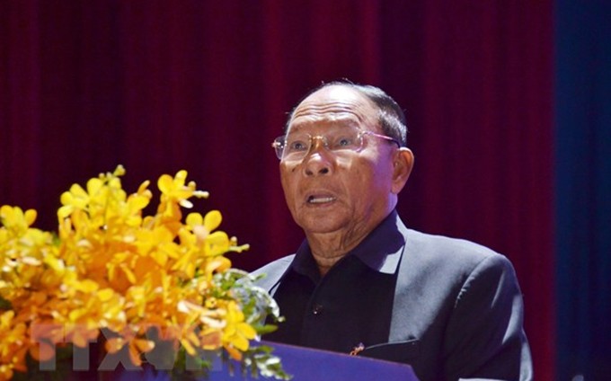 El presidente de la Asamblea Nacional de Camboya, Heng Samrin. (Fotografía: VNA) 