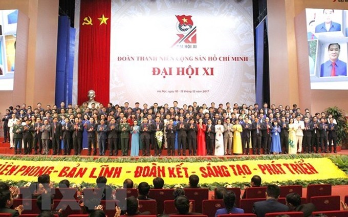 El Comité Ejecutivo de la Unión de Jóvenes Comunistas Ho Chi Minh de la XI legislatura. (Fotografía: VNA)