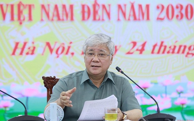El presidente del Comité Central del Frente de la Patria de Vietnam, Do Van Chien.