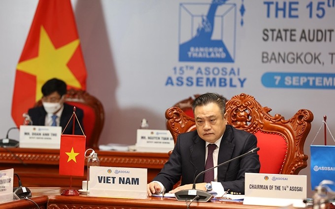 El auditor general del Estado de Vietnam, Tran Sy Thanh, preside la XV Asamblea de la ASOSAI (Foto: VNA)