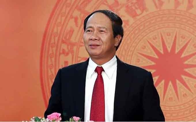 El viceprimer ministro vietnamita Le Van Thanh habla en un video emitido en la ceremonia de inauguración del evento. (Fotografía: dangcongsan.vn)