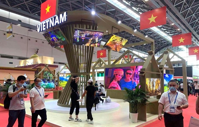 Zona de exhibición de Vietnam en la CAEXPO. (Fotografía: doanhnhantrevietnam.vn)