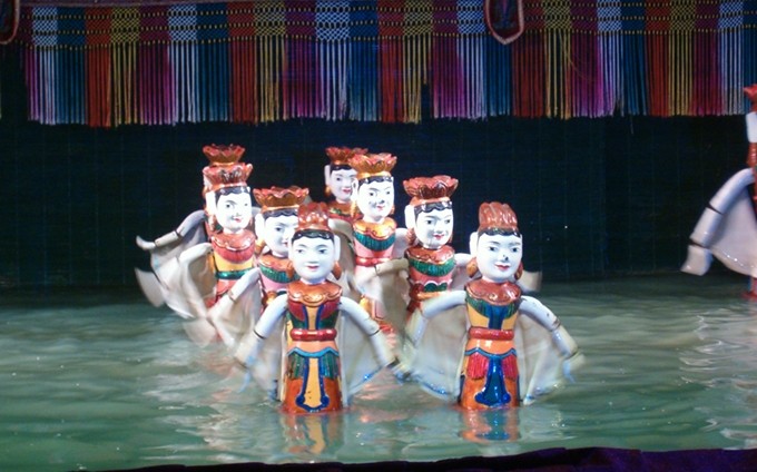 Espectáculo de marionetas acuáticas, arte escénica tradicional vietnamita