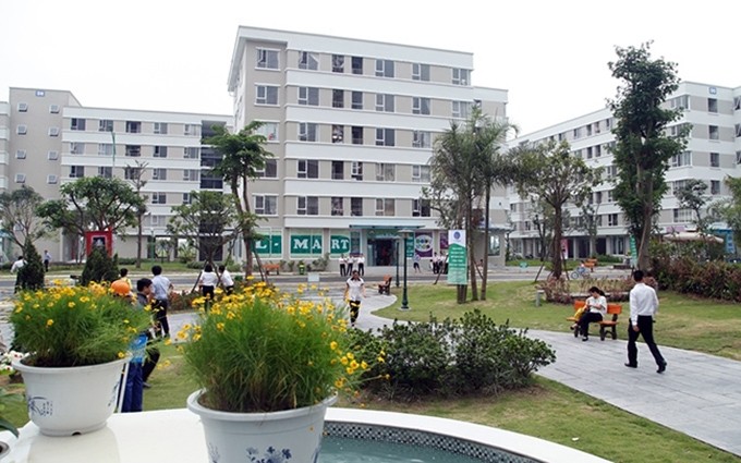 Áreas de viviendas sociales en el distrito Gia Lam de la ciudad capital Hanoi. 