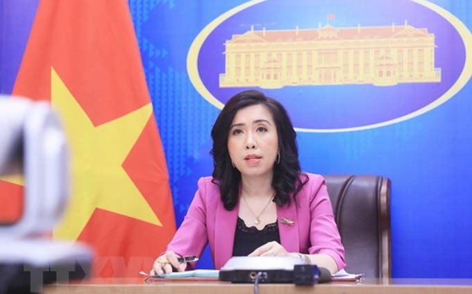 La portavoz de la Cancillería de Vietnam, Le Thi Thu Hang. (Fotografía: VNA) 