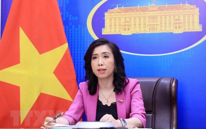 La portavoz del Ministerio de Relaciones Exteriores de Vietnam, Le Thi Thu Hang. (Fotografía: VNA) 