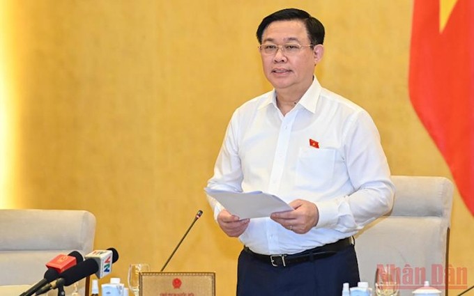 El presidente de la Asamblea Nacional de Vietnam, Vuong Dinh Hue. 