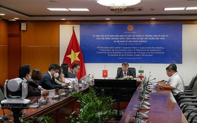 La tercera reunión del Comité conjunto Vietnam-México sobre cooperación económica, comercial y de inversión (Fotografía: congthuong.vn)