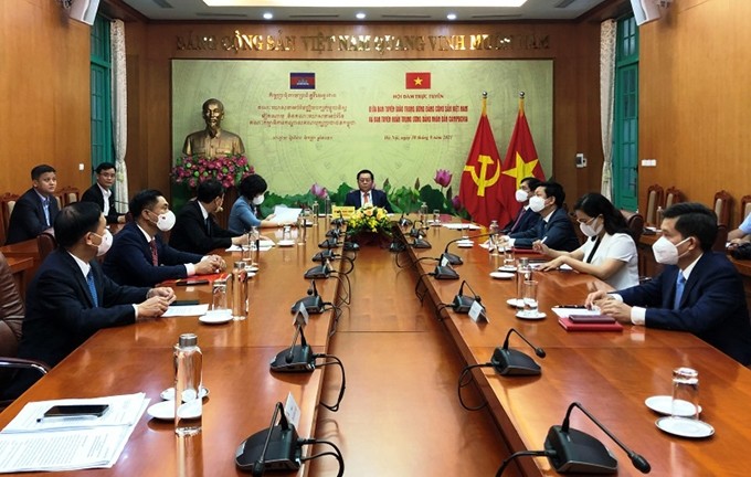 La parte vietnamita en la reunión. (Fotografía: Nhan Dan)