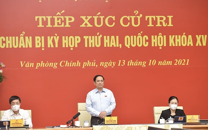 El primer ministro Pham Minh Chinh en el evento. (Fotografía: VGP)