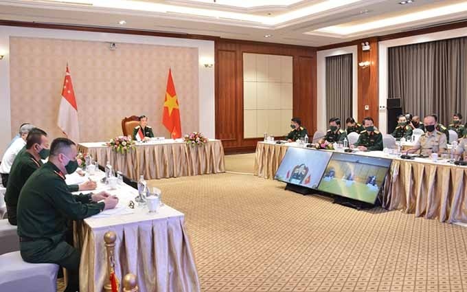 Escenario de la reunión en Hanói. (Fotografía: qdnd.vn)