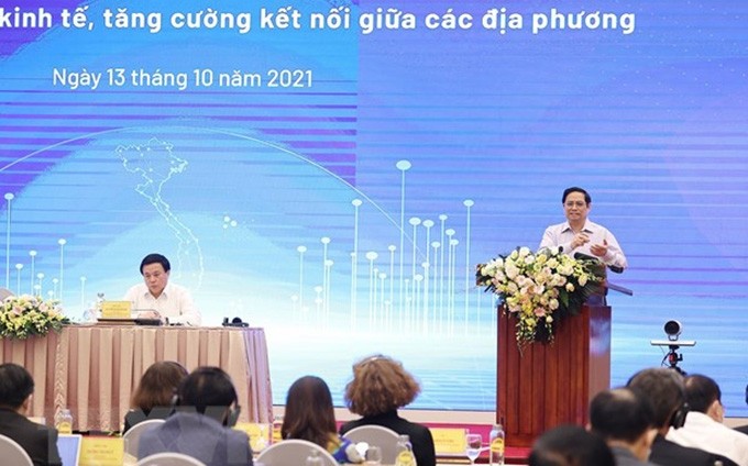 El primer ministro de Vietnam, Pham Minh Chinh, en el evento (Fuente: VNA)