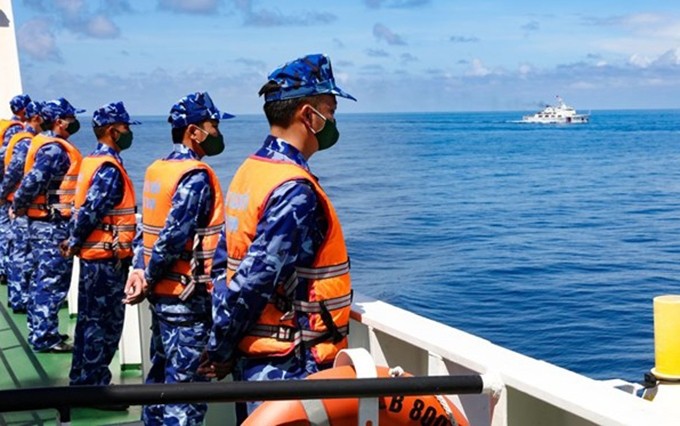 Concluyen patrulla conjunta entre guardias costeras de Vietnam y China. (Fotografía: VNA)
