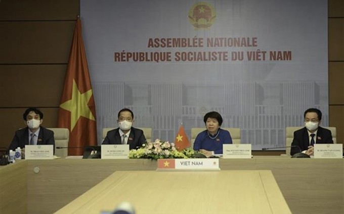 Delegación de la Asamblea Nacional de Vietnam en el evento. (Fotografía: VNA)