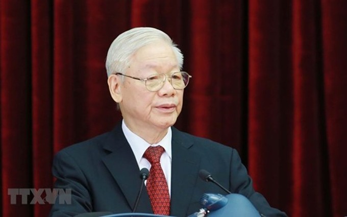 El secretario general del Partido Comunista, Nguyen Phu Trong. (Fotografía: VNA)