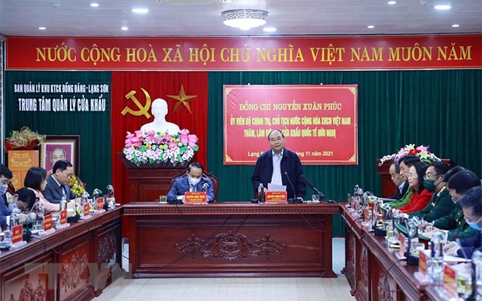 El presidente de Vietnam, Nguyen Xuan Phuc, interviene en la cita (Foto: VNA)