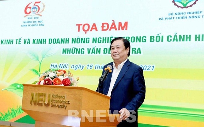 El ministro de Agricultura y Desarrollo Rural de Vietnam, Le Minh Hoan habla en el evento. (Fotografía: VNA)